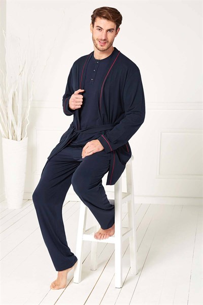 Doreanse Erkek Modal Uzun Kol Hırka T-Shirt Pijama Takımı 4500