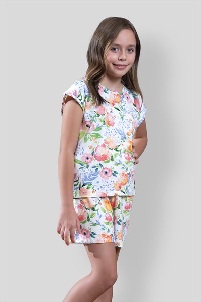 DOREANSE Kız Çocuk T-Shirt Pijama Takımı 4054