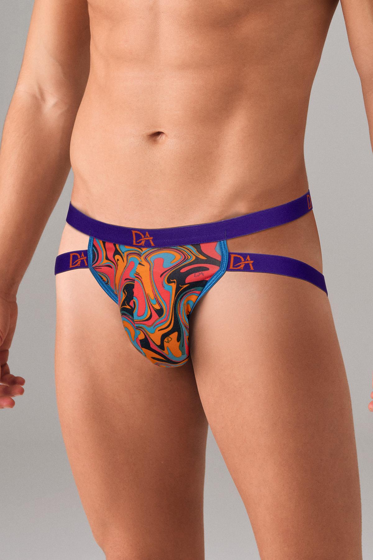 DOREANSE Erkek Fantezi Ebru Desenli Jockstrap String 1092