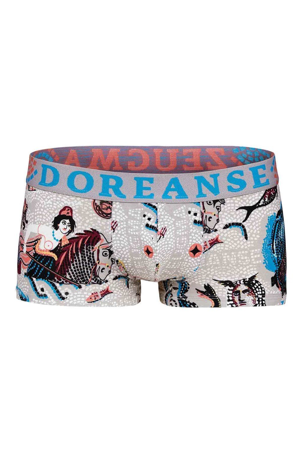 Doreanse Erkek Modal Baskılı Torbalı Renkli Mini Paça Boxer 1701