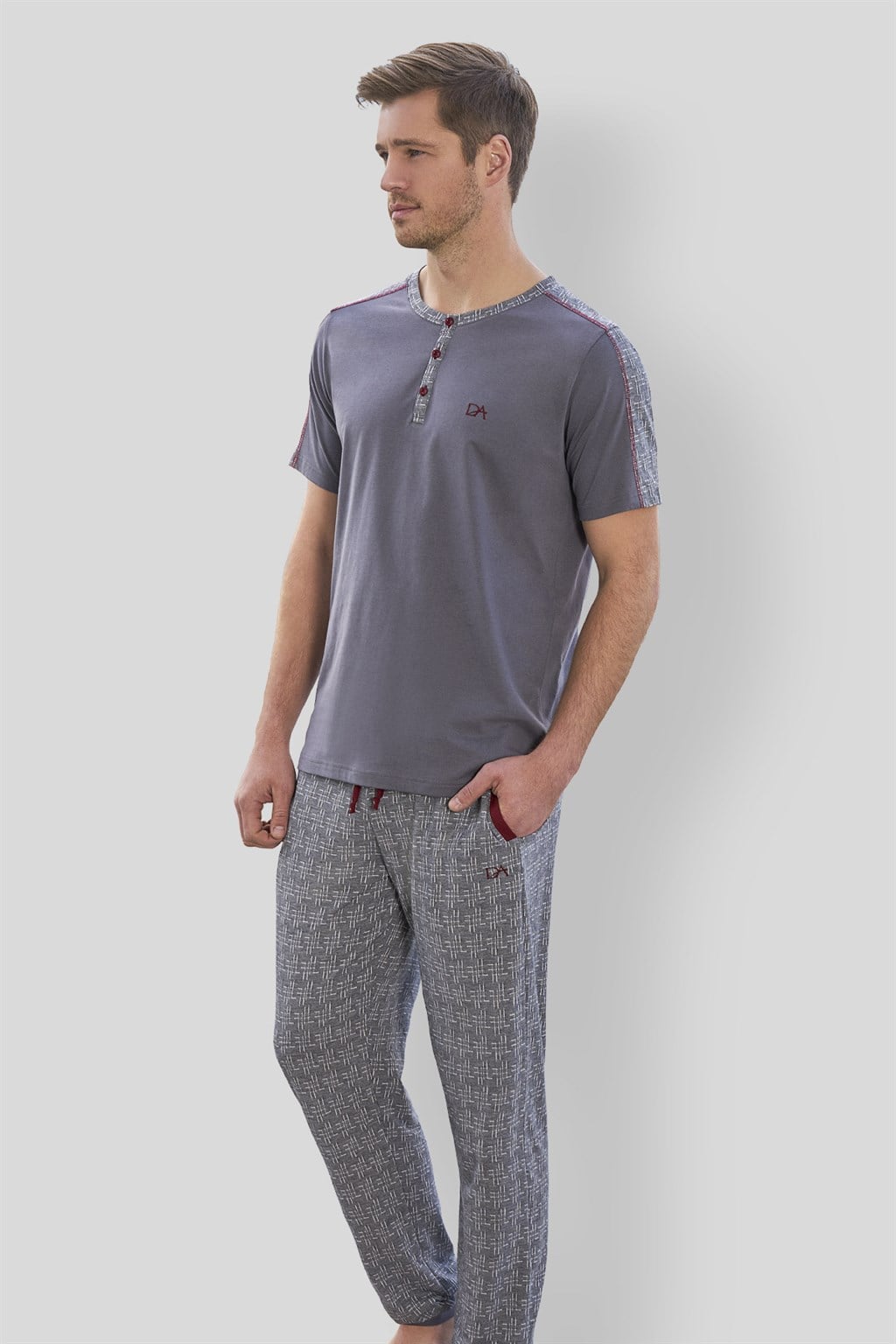 DOREANSE Erkek T-Shirt Pijama Takımı 4536
