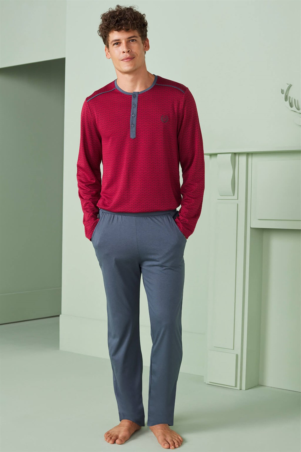DOREANSE Erkek T-Shirt Pijama Takımı 4530