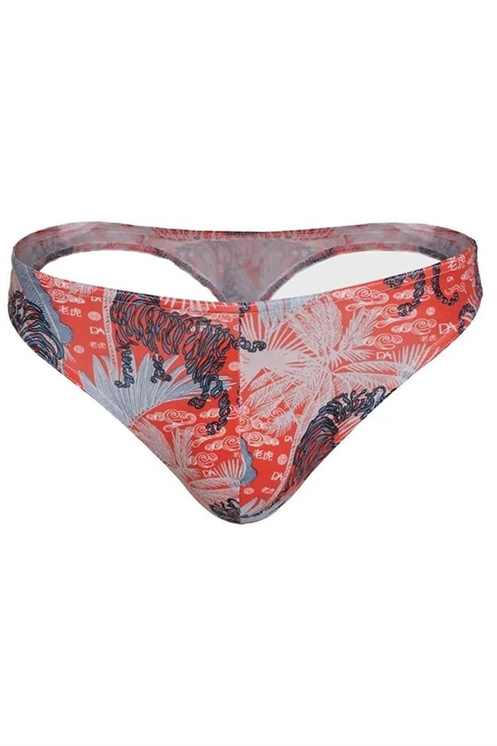 DOREANSE Erkek Turuncu Kaplan Desenli String 1400