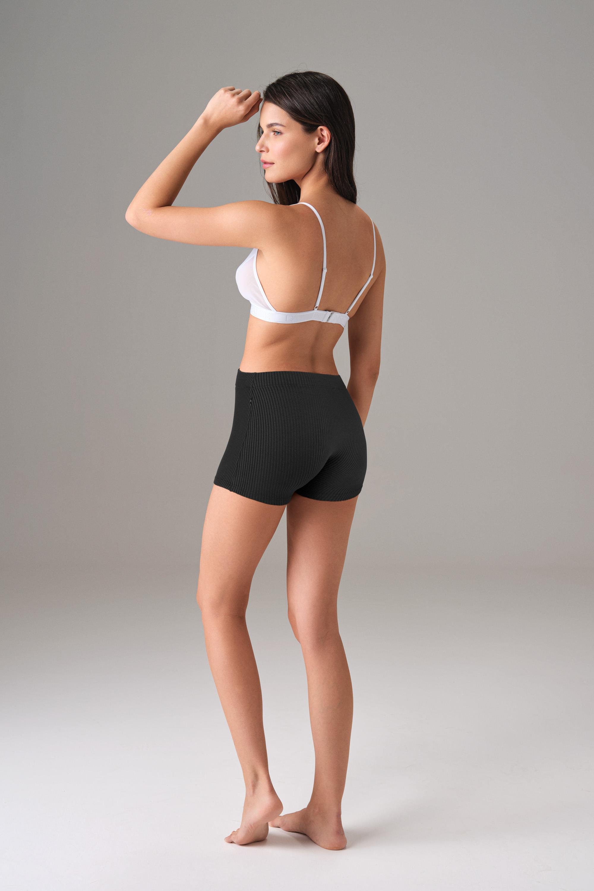 DOREANSE Kadın Fitilli Kaşkorse Mini Spor Şort 8162