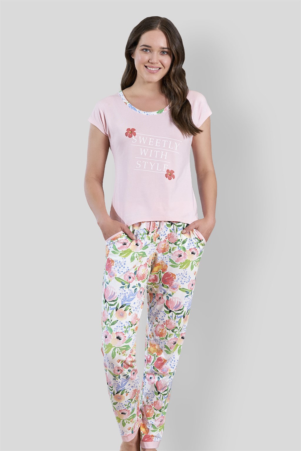 DOREANSE KADIN T-Shirt Pijama Takımı 4036