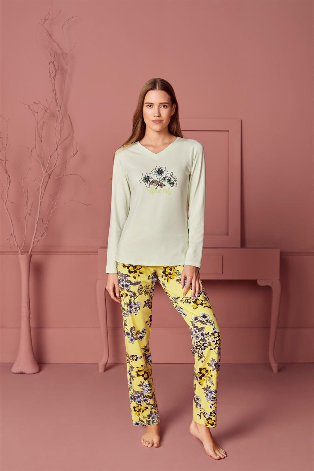 DOREANSE Kadın T-Shirt Pijama Takımı 4230
