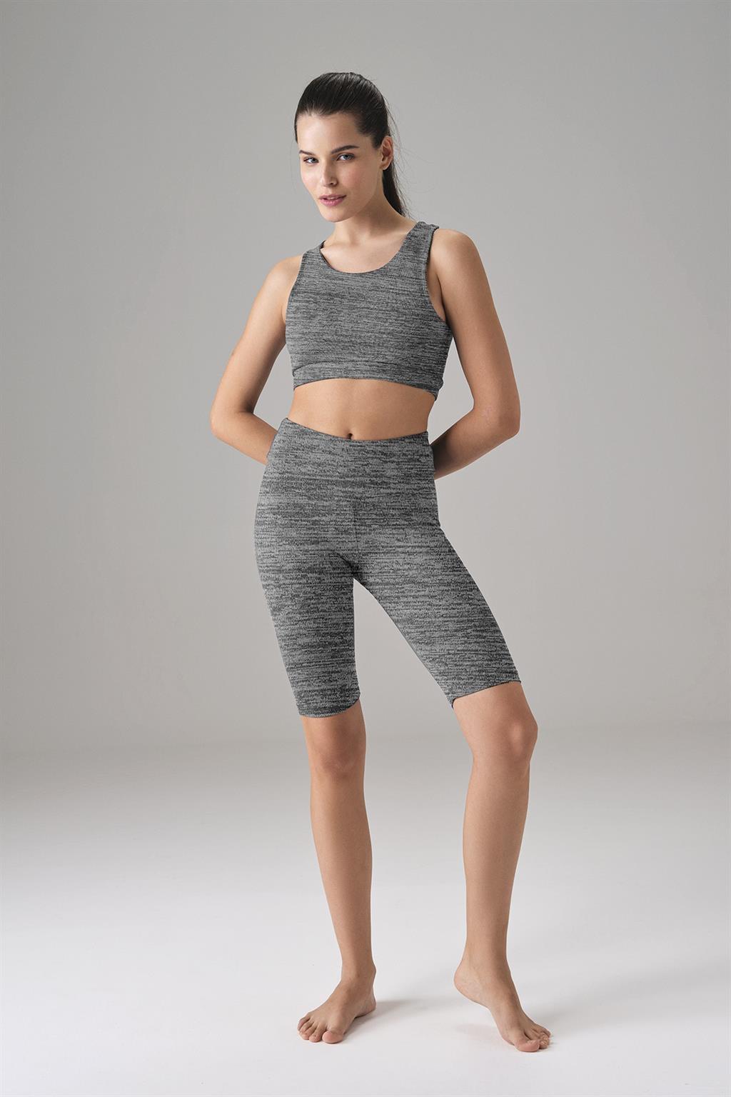 DOREANSE Kadın Torparlayıcı Yüksek Bel Bisikletçi Spor Tayt 8037