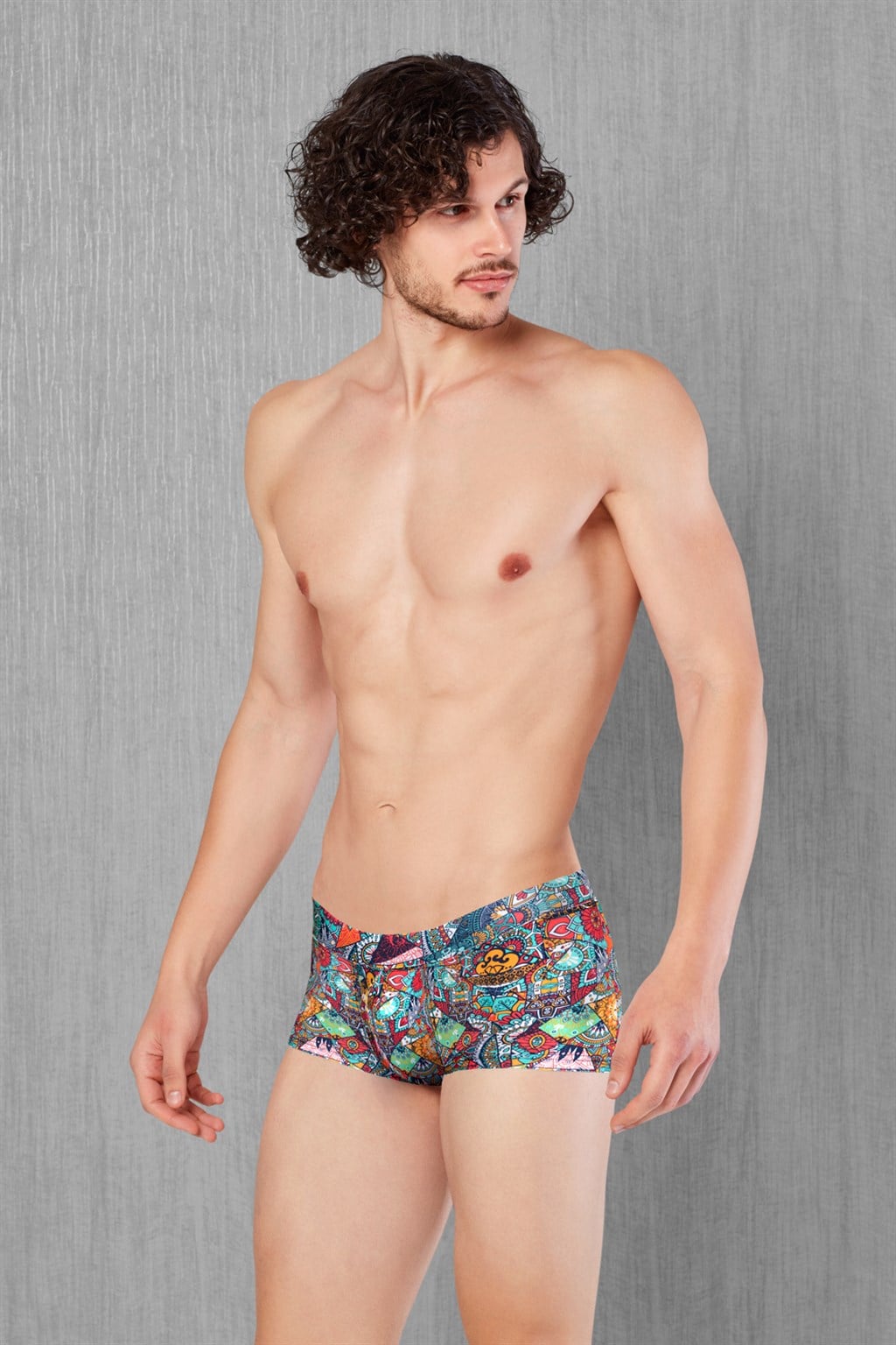 Doreanse Erkek Modal Çok Renkli Baskılı Torbalı  Mini Paça Boxer 1707