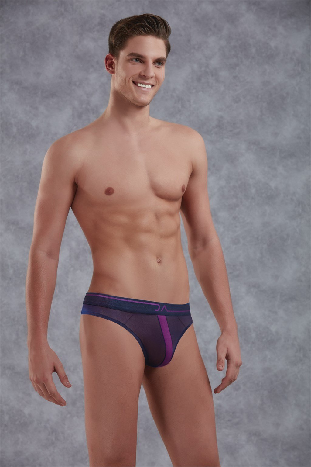 Doreanse Erkek Polyamid Lacivert Transparan Tanga String 1286