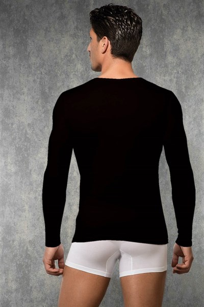 Doreanse Erkek Modal Derin V Yaka Uzun Kol T Shirt 2920