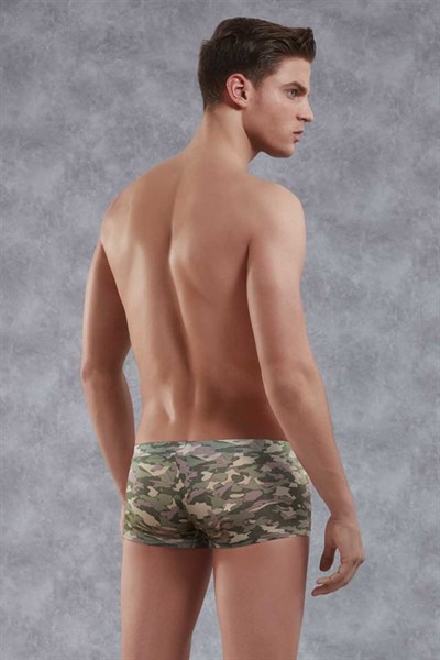 Doreanse Erkek Modal Kamuflaj Baskılı Torbalı  Mini Paça Boxer 1745
