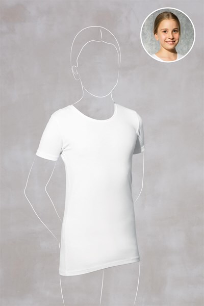 Doreanse Kız Çocuk Modal Yuvarlak Yaka Kısa Kol T Shirt 400