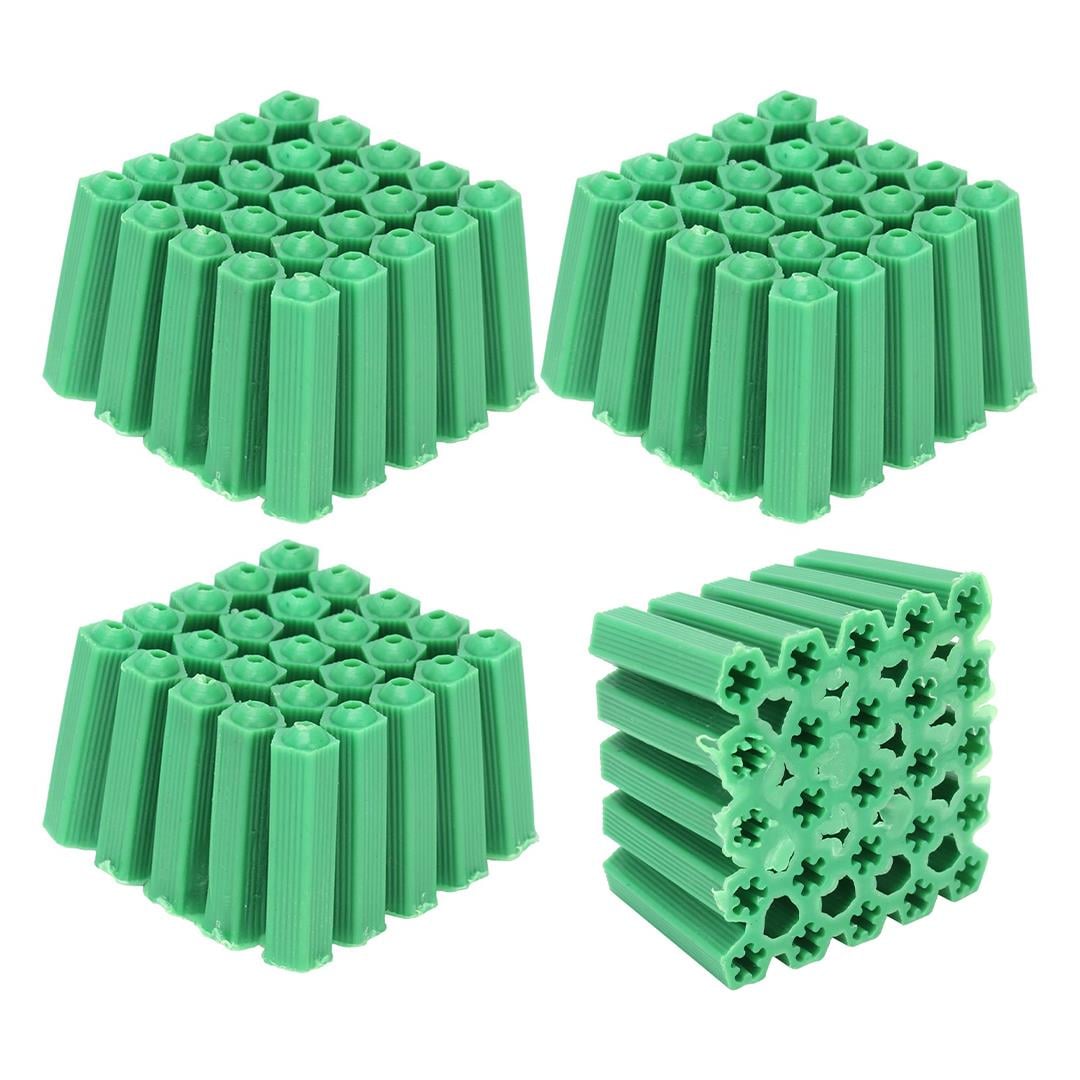 6mm Yeşil Plastik Dübel 500'lü Ekonomik Paket
