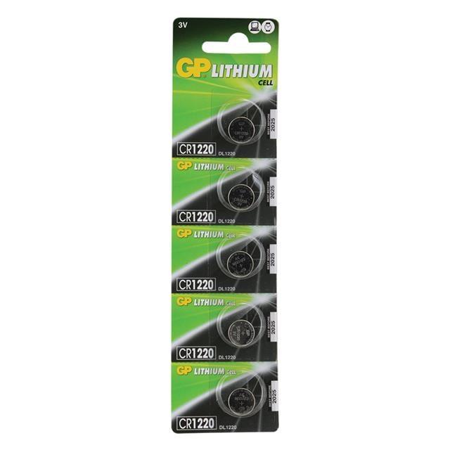 GP CR1220 3 Volt Lityum Pil 5 Li Paket