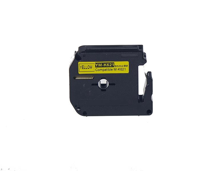 PRINTPEN BROTHER P-Touch M09-K621 M-TAPE SARI KAGIT ETIKETE SIYAH (9mm x 8m)