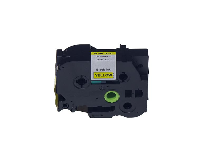 PRINTPEN BROTHER P-Touch TZE-651 SARI ETIKETE SIYAH (24mm x 8m)