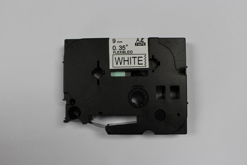 PRINTPEN BROTHER P-Touch TZE-FX221 BEYAZ ESNEK ETIKETE SIYAH (9mm x 8m)