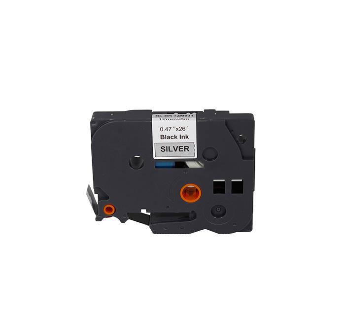 PRINTPEN BROTHER P-Touch TZE-M931 MAT GÜMÜS ETIKETE SIYAH (12mm x 8m)