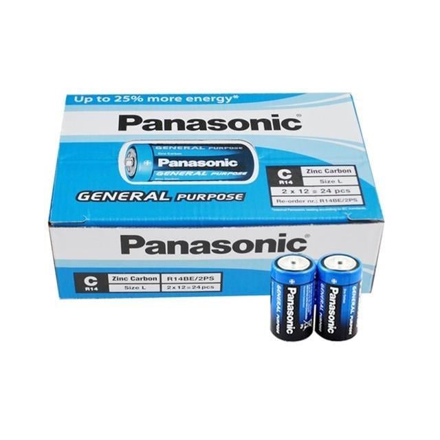 Panasonic R14BE/2PS Manganez Orta C Boy Pil (24'Lü Paket)