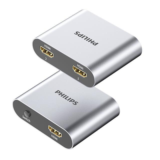 Philips SWR9101A/93 4K HDMI Çift Yönlü Anahtar 2 Giriş - 1 Çıkış Yüksek Çözünürlüklü HDMI Switch
