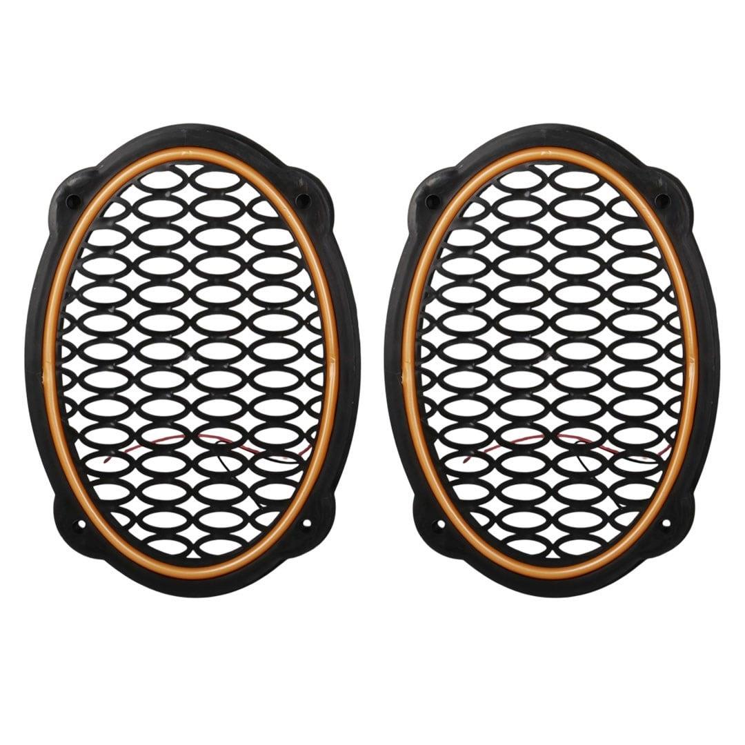 Poke PK-5052 Oval Hoparlör Kapağı Turuncu LED Sabit (2'li Paket)