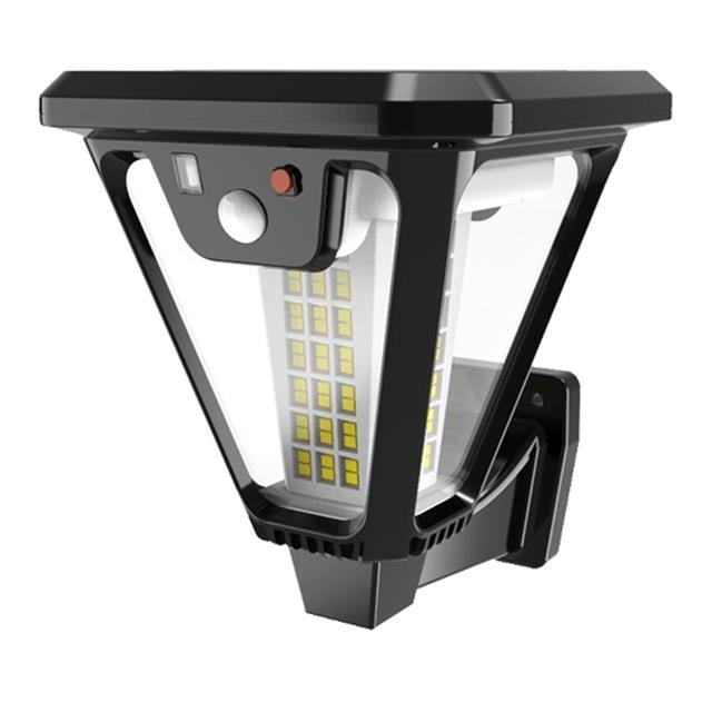 Powermaster HS-V83 Solar Panelli 3 Modlu Kumandalı Hareket Sensörlü 100 SMD Ledli Şarjlı Duvar Ve Bahçe Lambası