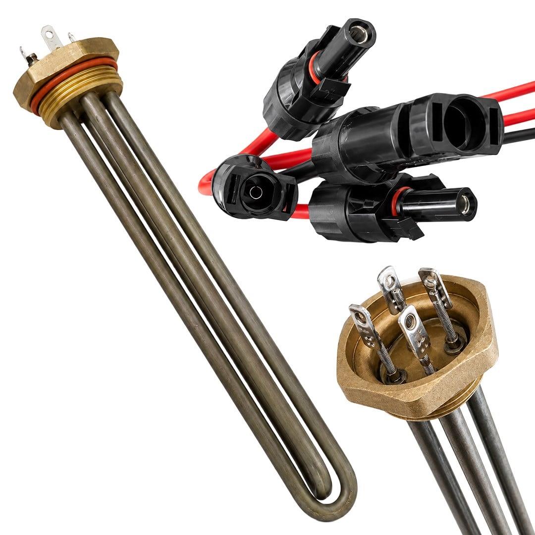 Powermaster PM-29934 40mm Pirinç Başlıklı Solar Rezistans - MC4 Konnektörlü Pabuçlu Tam Set