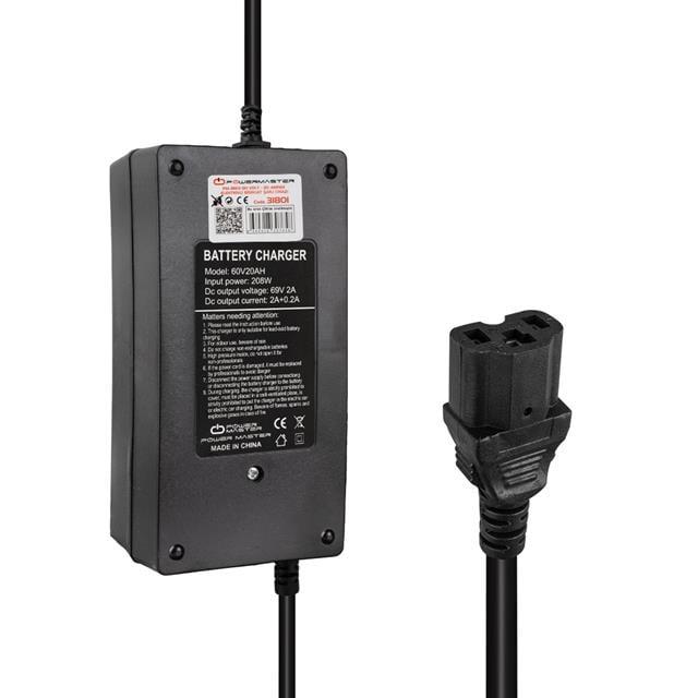 Powermaster PM-31801 60 Volt - 20 Amper C16 Erkek Uçlu Elektrikli Bisiklet Şarj Cihazı