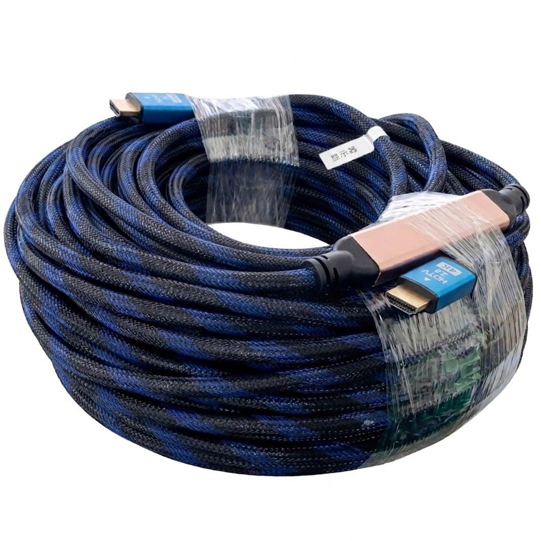 Powermaster PM-32806 Örgülü Chipsetli Çift Filtreli 40 Metre 4K HDMI 2.0 Görüntü Aktarım Kablosu