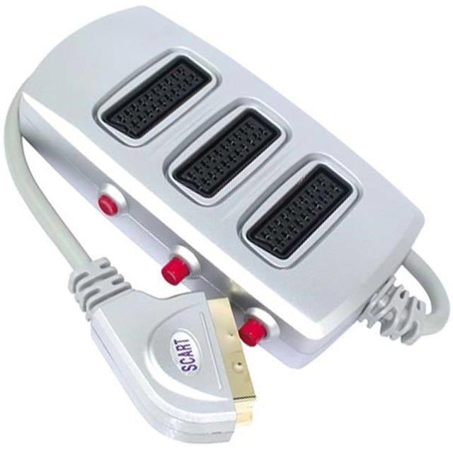 Scart Dağıtıcı 3 Lü Silver Butonlu