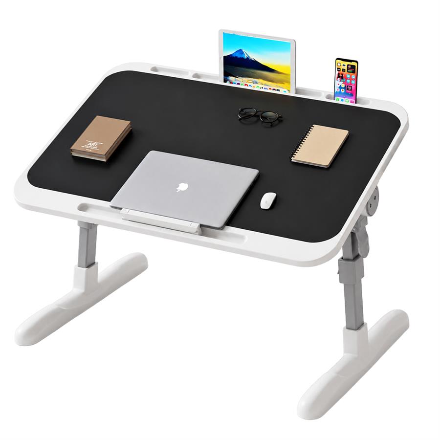 Sunup SN-29699 Çok Fonksiyonlu Katlanabilir Yatak Koltuk Laptop Masası Yükseklik ve Açı Ayarlı Siyah 60x40cm