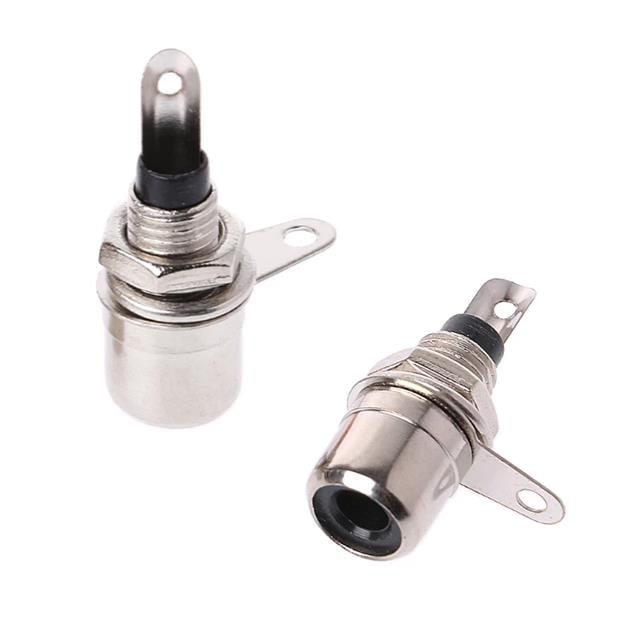 Tos Fiş RCA Şase Konnektör Somunlu Siyah