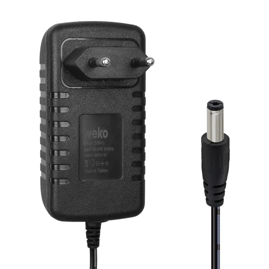 Weko WK-37841 Yerli Üretim 36 Volt - 1 Amper 5.5*2.5 Mm Uçlu Priz Tipi Adaptör