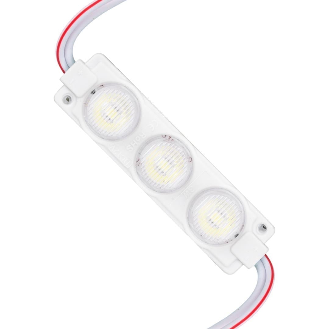 12 Volt 3 Watt Beyaz LED Modül - 74x20 mm - 3030 Çip