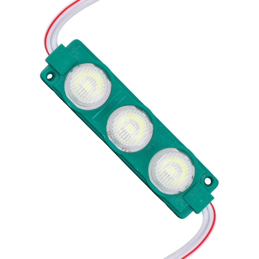 12 Volt 3 Watt Yeşil LED Modül - 74x20 mm - 3030 Çip