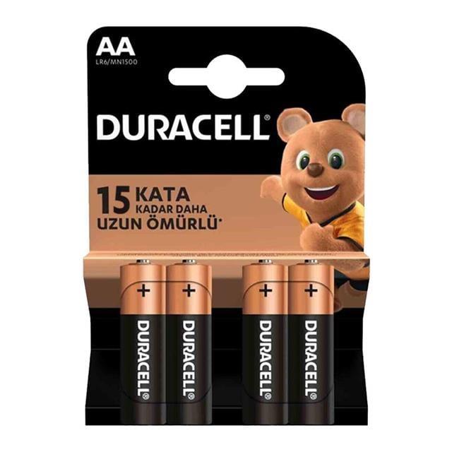 Duracell LR6/MN1500 1.5V Alkalin 4'Lü AA Kalem Pil