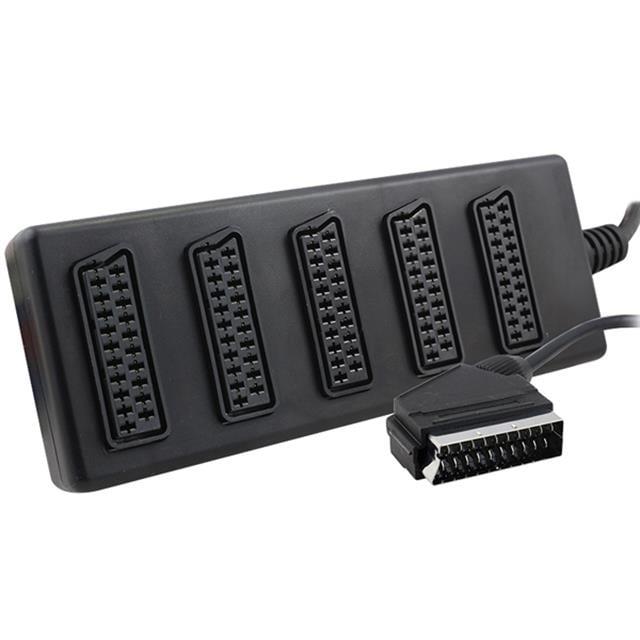 Elektromer 5'Li Scart Dağıtıcı (1 Erkek - 5 Dişi Scart)