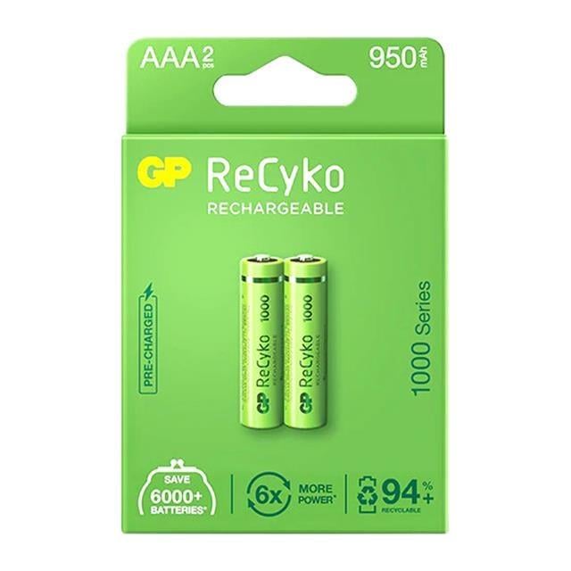 Gp Recyko 950 Mah R03 AAA Şarjlı 2'Li Pil