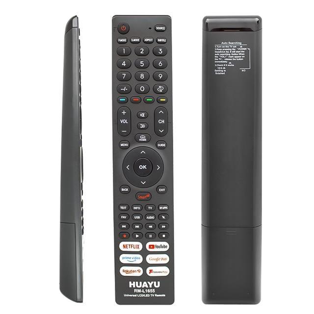 Huayu RM-L1655 Netflix-Youtube-Prime Video-Google Play Tuşlu Universal Lcd Led Tv Kumandası