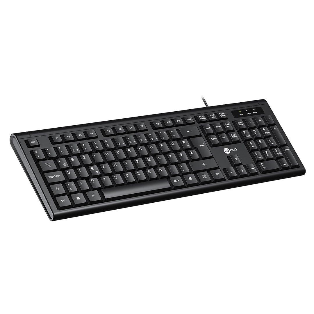 Lenovo Lecoo KB101 USB Kablolu Siyah Türkçe F Klavye (Numpadli)