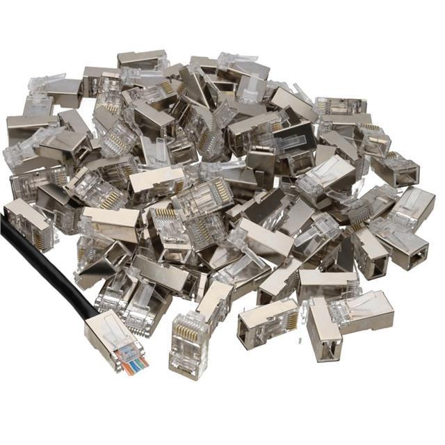 Metal RJ45 Cat5 100 Adet Metal Uç 8P/8C