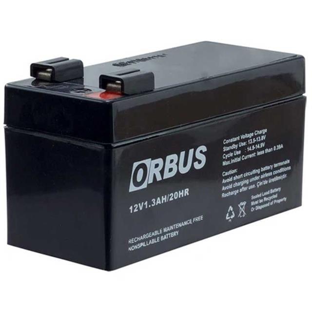 Orbus 12 Volt 1.3 Amper Kuru Akü ORB12-1.3 (96X42x52 Mm)