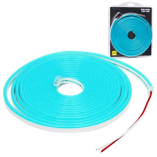 Powermaster 12 Volt 5 Metre Silikonlu Buz Mavisi Neon Led Şerit