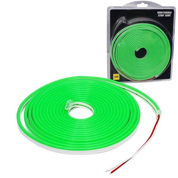 Powermaster 12 Volt 5 Metre Silikonlu Yeşil Neon Led Şerit