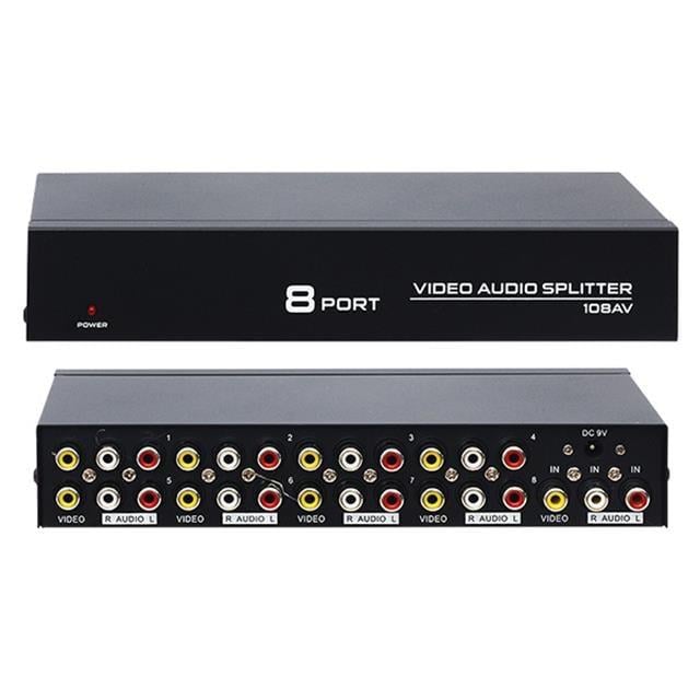 Powermaster 8 Port Video Audio Splitter