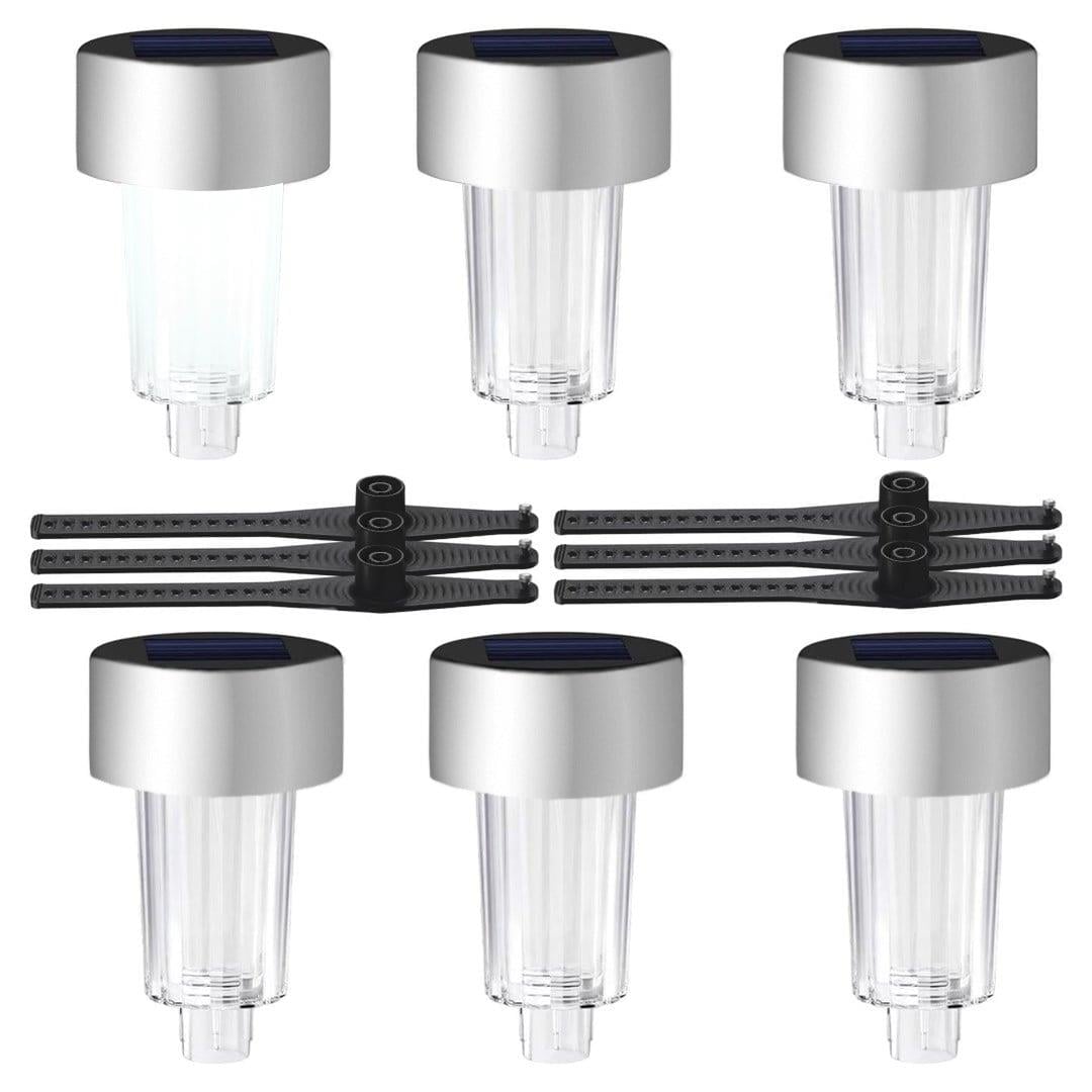 Powermaster PM-26961 Metal Gövdeli Dc 5V Beyaz Solar Balkon-Havuz-Bahçe Lambası (6'lı Paket)