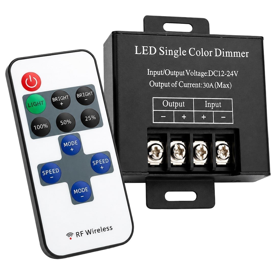 Powermaster PM-37846 12V-24V 30A Çok Modlu RF Uzaktan Kumandalı Şerit LED Dimmer Kontrol Cihazı