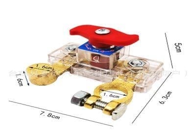 Powermaster PM-37872 Şeffaf Muhafazalı Çevirmeli Araç Oto Akü Kutup Başı Şalteri