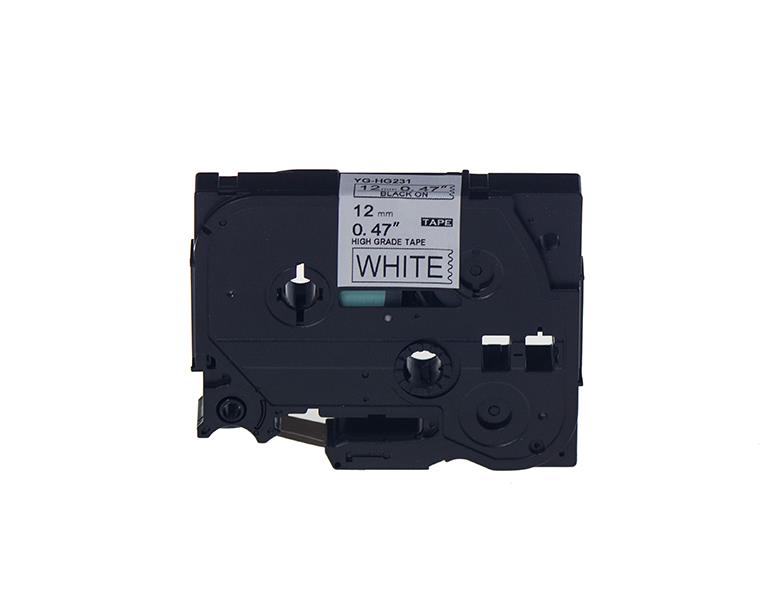 PRINTPEN BROTHER P-Touch HGE-231 BEYAZ ETIKETE SIYAH YÜKSEK ÇÖZÜNÜRLÜK (12mm x 8m)