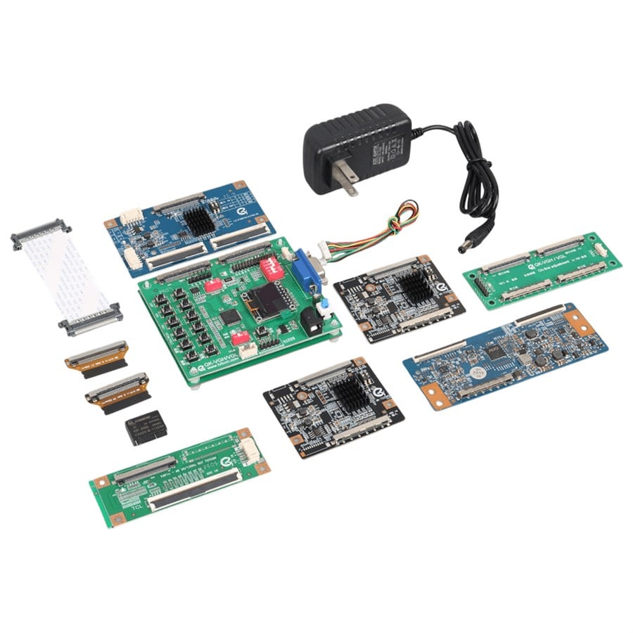 QK-VGH/VGL V1.0 Voltaj Regülasyon Kartı 4K IN 2K FHD IN Panel Test Kiti